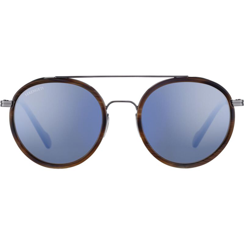 GEARY , Brown Buffalo Acetate with Shiny Gunmetal Metal-Mineral Polarized 555nm Blue Cat 2 to 3, hi-res image number null